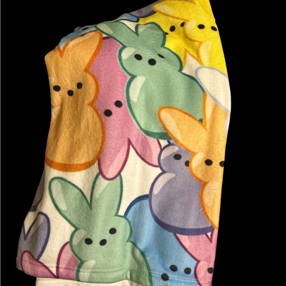 Peeps Colorful Bunny Print Blanket - Picture 2 of 2